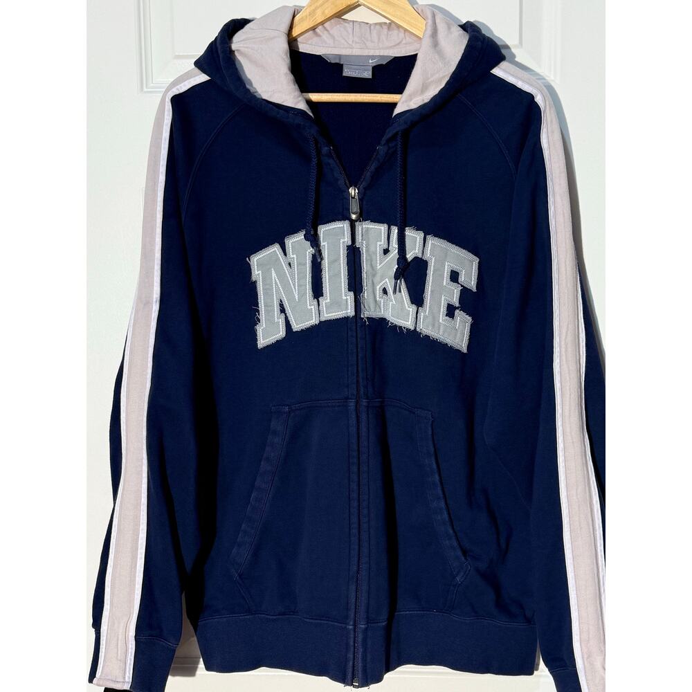 Nike Navy Zip-Up Sweatshirt / Hoodie, Men's Size L
